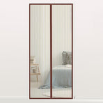 190x100cm Magnetic Mosquito-proof Screen Door Curtain - Magic Mesh - Black