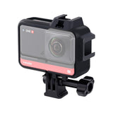 Insta360 one r Protective Cage with Tripod Adapter and Cold Shoe - Front View