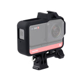Insta360 one r Protective Cage with Tripod Adapter and Cold Shoe - Top-Down View