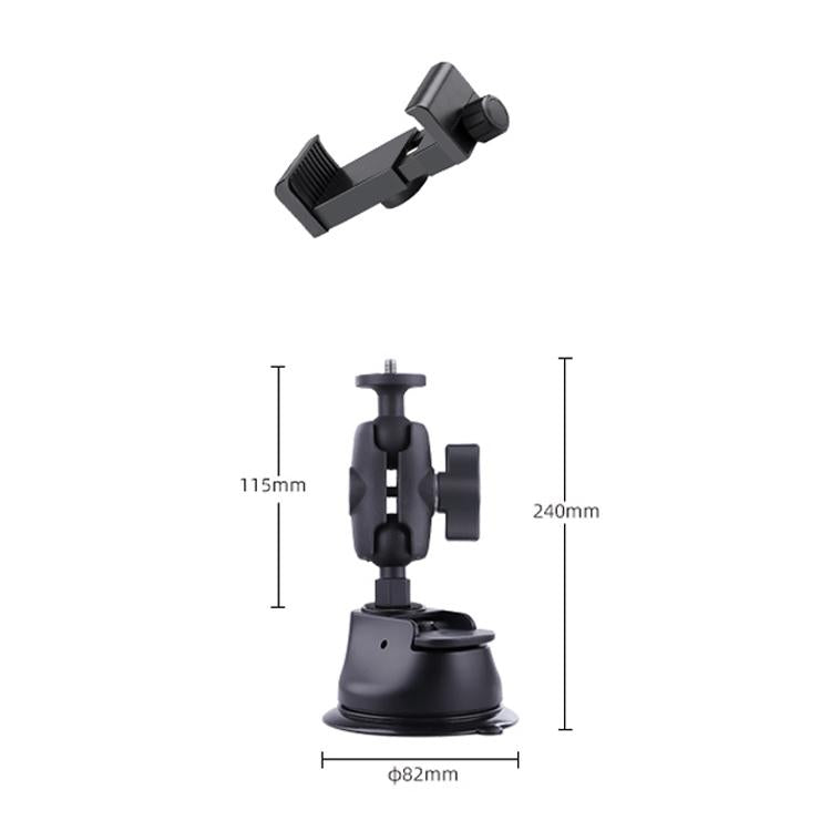 Single Suction Cup Arm Phone Mount with Connecting Rod
