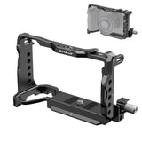Metal Camera Cage Stabilizer For Sony A6700 - Black - Front View