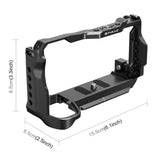 Metal Camera Cage Stabilizer For Sony A6700 - Black - Top-Down View