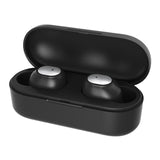 Wireless Sports Bluetooth Earphones - Binaural Stereo 5.0 - Black - Front View
