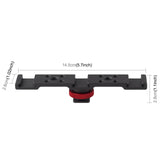 Triple Cold Shoe Bracket Mount - Black - Side View