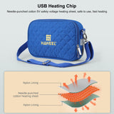 Small Messenger Bag With Tablet And Phone Warmer - Black - 45-Degree Angle