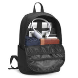 Multifunctional Oxford Laptop Backpack - Cxs-7301 - Black - Top-Down View