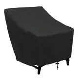 Waterproof Oxford Cloth Furniture Set Cover - Protects Outdoor Table and Chairs - 102x79x70cm - Black - Front View