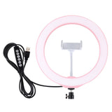 10.2 Usb Led Ring Light with 10 Modes Cold Shoe Tripod & Phone Clamp - Black - Extra Image