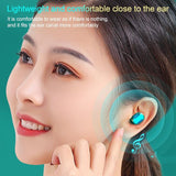 Wireless Bluetooth Earphones with Magnetic Charging Box - Black