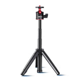 Foldable Tripod Selfie Stick with Ball Head for Gopro Hero 12 - Side View