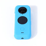 Full Body Dust Proof Silicone Protective Case for Insta360 one X2 - Black - Rear View
