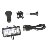 Waterproof Action Camera Light for Gopro Hero12 - 30m 300lm - Rear View
