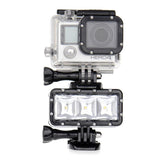 Waterproof Action Camera Light for Gopro Hero12 - 30m 300lm - Low Angle