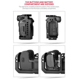 Video Camera Cage Stabilizer With Handle for Canon R5 / R6