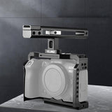 Video Camera Cage Stabilizer With Handle for Canon R5 / R6 - Rear View