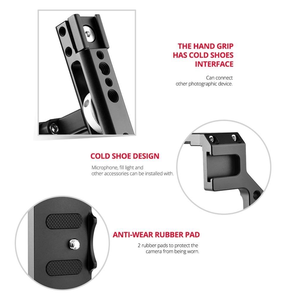 Video Camera Cage Stabilizer With Handle for Canon R5 / R6