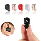 Wireless Bluetooth 5.0 Single In-ear Earphone - Black - Side View