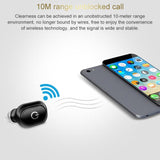 Wireless Bluetooth 5.0 Single In-ear Earphone - Black - 45-Degree Angle