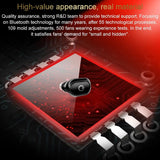 Wireless Bluetooth 5.0 Single In-ear Earphone - Black - Rear View