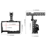 Video Camera Cage Stabilizer With Handle - Black for Sony A6600