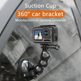 Universal Suction Cup Mount for Gopro and Other Action Cameras - Side View