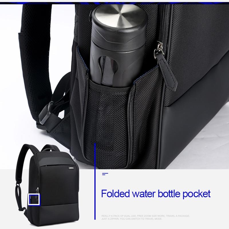 Waterproof Anti-Theft Usb Shoulder Bag - Large Capacity - Black