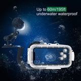 60m Waterproof Led Diving Light for Gopro Hero 12 - Perfect for Underwater Photography - Close-Up Angle
