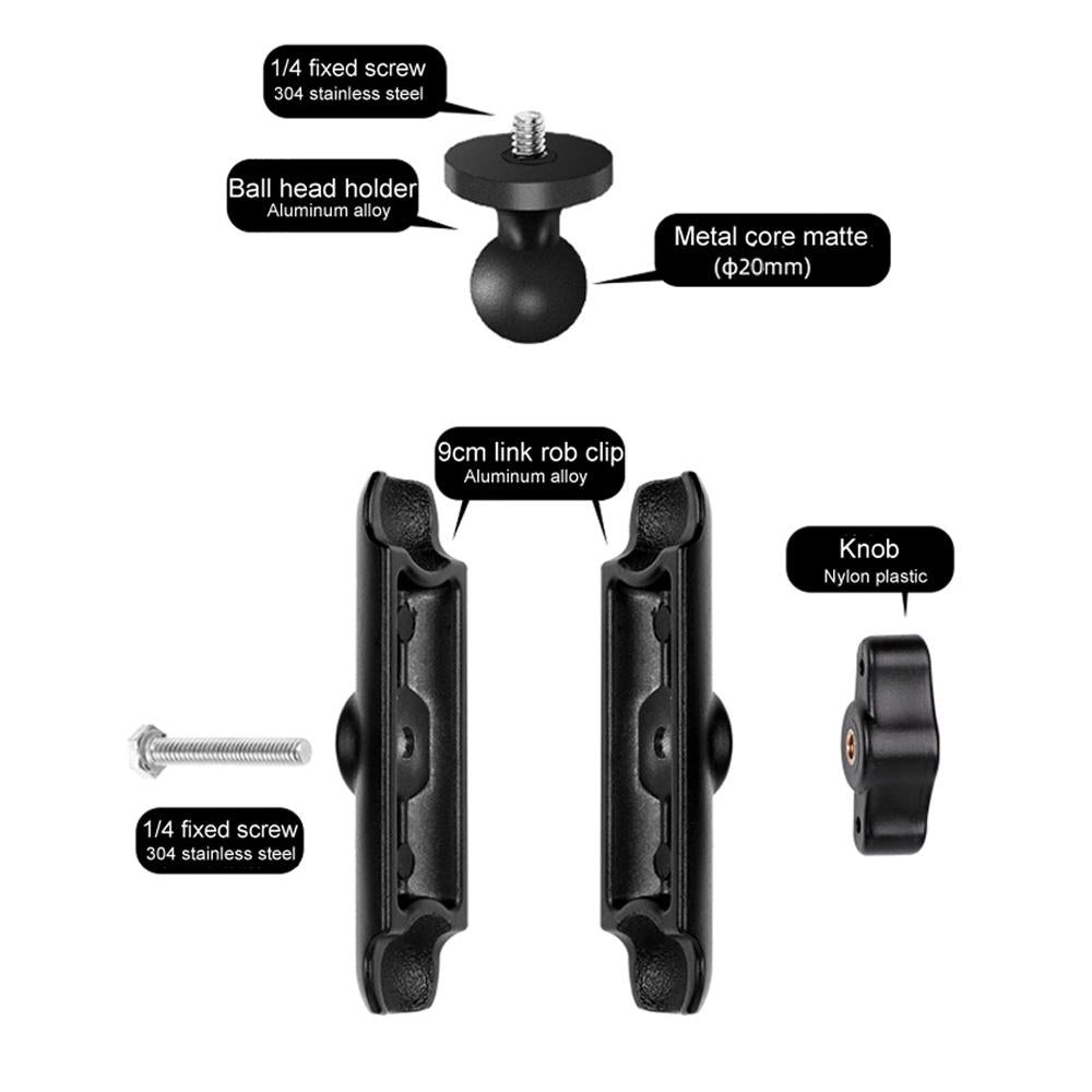 20mm Ball Head Connecting Rod for Motorcycle Rearview Mirror Mounting