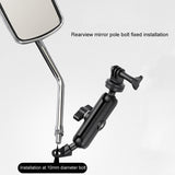 20mm Ball Head Connecting Rod for Motorcycle Rearview Mirror Mounting - 45-Degree Angle