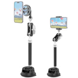 Magnetic Car Mount with Suction Cup Arm and Phone Clamp - Front View