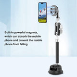 Magnetic Car Mount with Suction Cup Arm and Phone Clamp - Low Angle