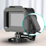Protective Frame Mount for Gopro Hero8 - Durable Pc / Abs - Rear View