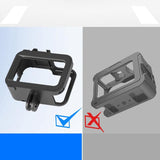 Protective Frame Mount for Gopro Hero8 - Durable Pc / Abs - Close-Up Angle