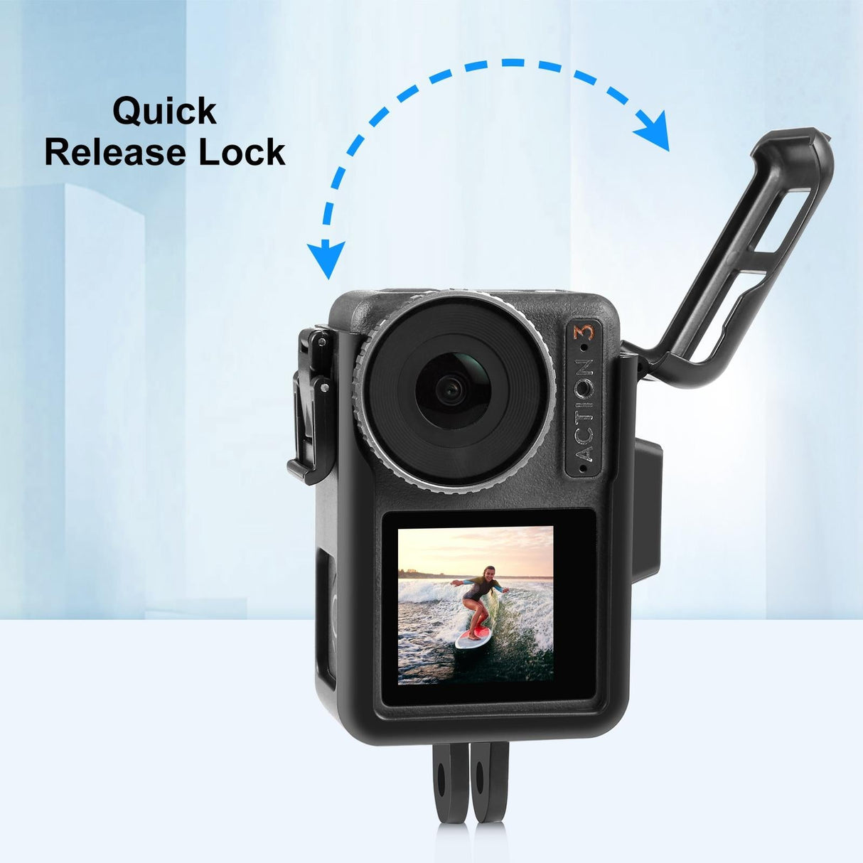 Plastic Cage with Cold Shoes for Dji Action Camera