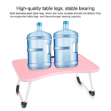 Adjustable Folding Laptop Desk with Non-slip Legs and Card Slot - Black - Extra Image
