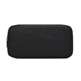 Versatile Headphone Charger & Data Cable Storage Bag - 23 x 11.5 x 5.5cm - Black - Front View