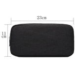 Versatile Headphone Charger & Data Cable Storage Bag - 23 x 11.5 x 5.5cm - Black - Side View