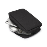 Versatile Headphone Charger & Data Cable Storage Bag - 23 x 11.5 x 5.5cm - Black - Top-Down View