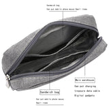 Versatile Headphone Charger & Data Cable Storage Bag - 23 x 11.5 x 5.5cm - Black - Rear View