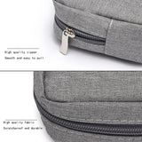 Versatile Headphone Charger & Data Cable Storage Bag - 23 x 11.5 x 5.5cm - Black - Rear View