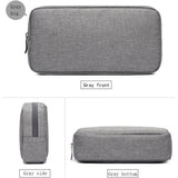 Versatile Headphone Charger & Data Cable Storage Bag - 23 x 11.5 x 5.5cm - Black