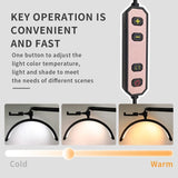 Adjustable Beauty Light for Eyelash Techs - 16 Inch - Black - Rear View