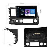 10.1 Inch Android Navigation For Honda Civic - Standard + 12 Light Camera 2 + 32G - Side View