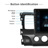 10.1 Inch Android Navigation For Honda Civic - Standard + 12 Light Camera 2 + 32G - Top-Down View