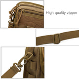 Army Style Oxford Cloth Crossbody Bag 17 X 15 X 8 Cm Shoulder Sling Hand Messenger Bag - Black - Extra Image