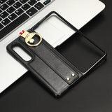 For Samsung Galaxy z Fold4 5G Leather Wristband Phone Case - Back Cover - Red - Extra Image