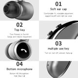 Wireless Stereo Sports Bluetooth 5.0 Earphones - V7 Business Style - Black - Extra Image