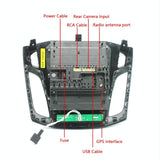 9.7 Inch Android Car Integrated Machine For Ford Focus - Standard + 12 Light Camera 2 + 64G - 45-Degree Angle