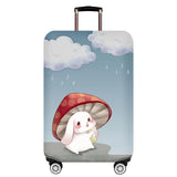 Xl Thick Elastic Luggage Cover - Dustproof & Wear-resistant - Bear Girl - Front View