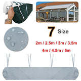 Waterproof Retractable Canopy for Outdoor Patio - 3.5m Size Dustproof Protective Cover - Green